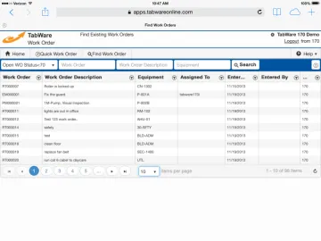 Miniatura TabWare Software CMMS